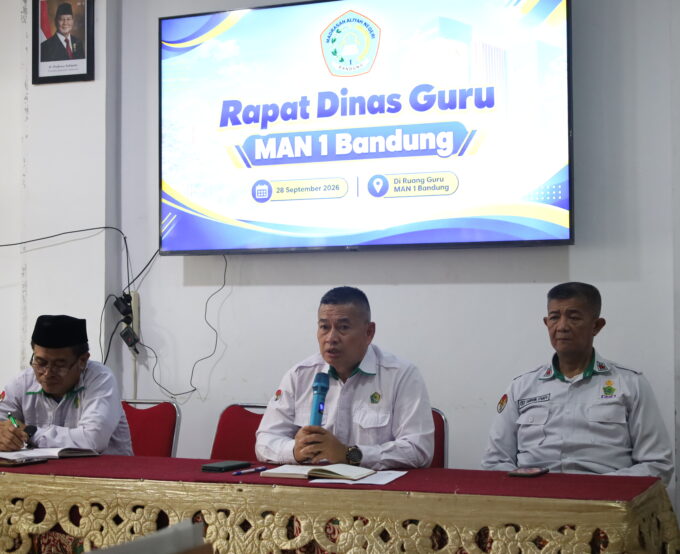 Rapat Dinas Guru MAN 1 Bandung, Perkuat Administrasi dan Koordinasi Menuju Madrasah Unggul